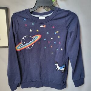 Hanna Andersson Space Unicorn Sweatshirt Blue US 12